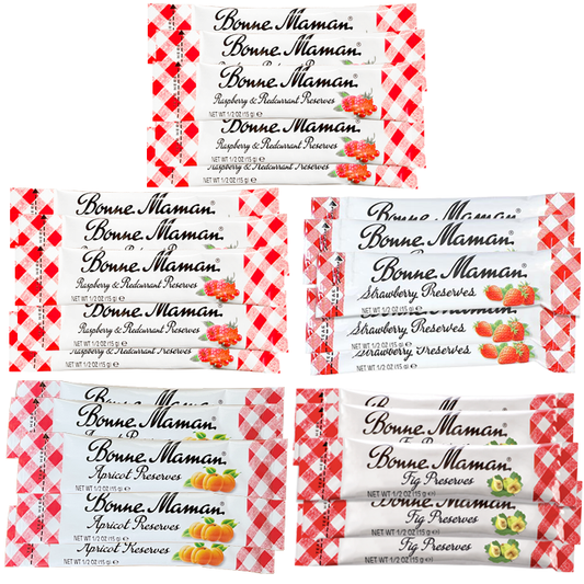10 Strawberry, 5 Raspberry, 5 Apricot, & 5 Fig