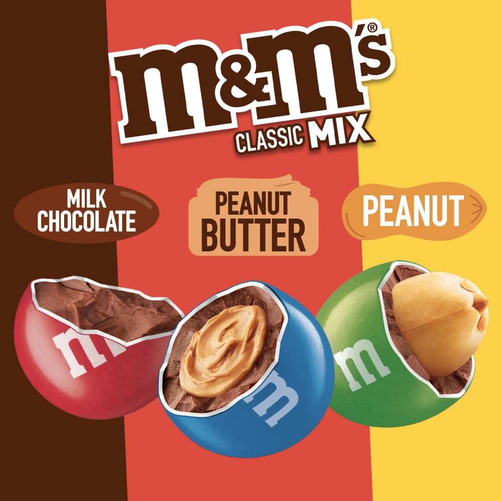 M&Ms Peanut Mix Chocolate Candy Share Size Pack, 2.5 Oz 
